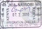 Entry pass stamp 